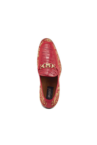 Mauri 4954 Wealth Exotic Alligator Skin / Gobelins Fabric / Calf-Skin Leather Horsebit Loafers (MA5363)-AmbrogioShoes