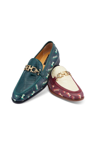 Mauri 4954/1 Wealth Exotic Alligator Skin / Calf-Skin Leather Horse-Bit Loafers (MA5452)-AmbrogioShoes