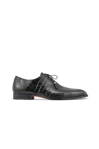 Mauri 4975/2 Two Face Exotic Alligator Skin & Matahari Fabric Oxfords (MA5400)-AmbrogioShoes