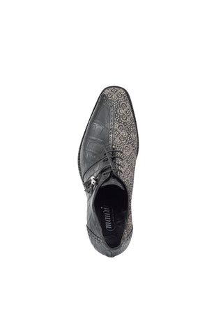 Mauri 4975/2 Two Face Exotic Alligator Skin & Matahari Fabric Oxfords (MA5400)-AmbrogioShoes