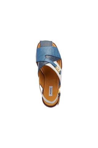 Mauri 5076 Romano Ostrich & Lizard Sandal-AmbrogioShoes
