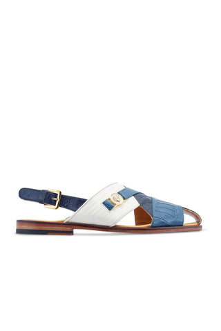 Mauri 5076 Romano Ostrich & Lizard Sandal-AmbrogioShoes