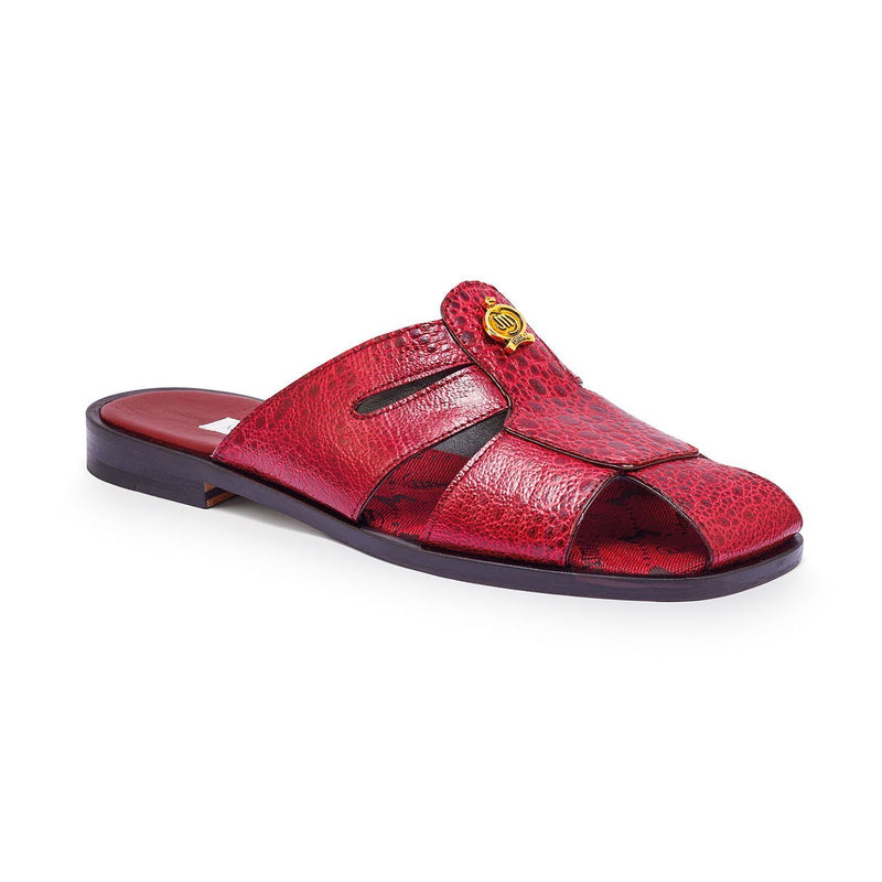 Mauri 5105 Men's Shoes Red Frog-Skin Sandals (MA5325)-AmbrogioShoes