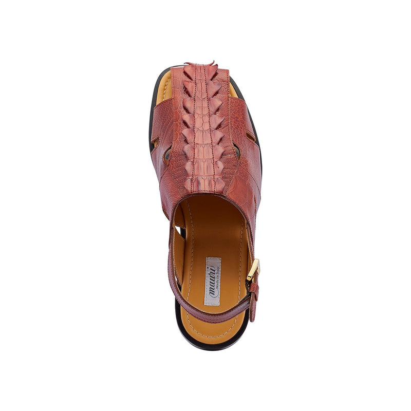 Mauri 5133 Mayhem Men's Shoes Gold Exotic Hornback / Ostrich Leg Eyes Sandals (MA5437)-AmbrogioShoes
