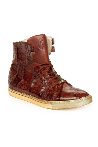 Mauri 6129 Casual Golden Boy Baby Croc Hand-Painted Brown Sneakers (MA3023)(Speicla Order)-AmbrogioShoes