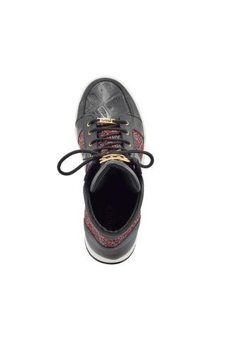 Mauri 8411 Genesis Exotic Crocodile Skim / Time Leather / Matahari Fabric High-Top Sneakers (MA5403)-AmbrogioShoes