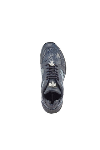 Mauri 8425 Graffiti Exotic Ostrich Skin / Crocodile Skin / Nappa Leather / Fabric Sneakers (MA5391)-AmbrogioShoes