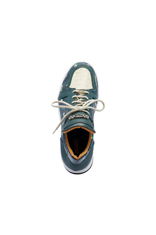 Mauri 8440 Crown Exotic Crocodile Skin / Nappa / Patent Sneakers (MA5450)-AmbrogioShoes