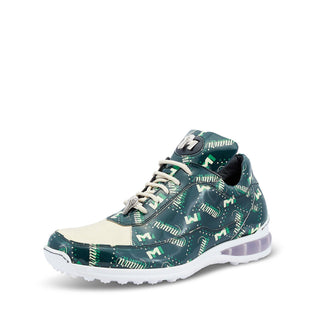 Mauri 8900/2 Press Men's Shoes Exotic Crocodile Skin & Nappa Leather Sneakers (MA5448) (Special Order)-AmbrogioShoes