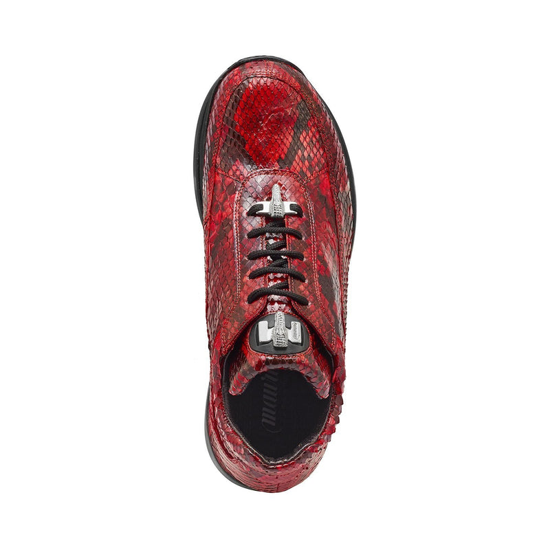 Mauri 8900/2 Serpentor Men's Shoes Red & Black Snake-Skin Casual Sneakers (MA5327)-AmbrogioShoes
