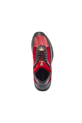 Mauri 8900/8 Bubble Exotic Crocodile Skin / Patent / Velvet Embossed Sneakers (MA5355)-AmbrogioShoes