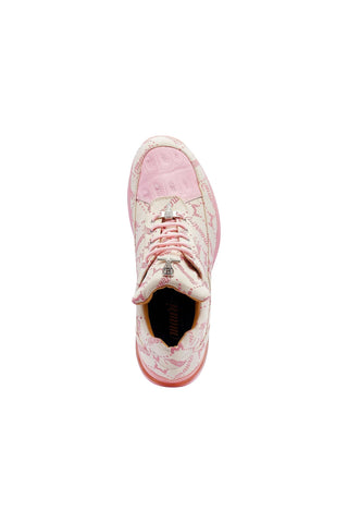 Mauri 8900/8 Overlord Cream & Taste of Berry Exotic Crocodile / Fabric Casual Sneakers (MA5425)-AmbrogioShoes