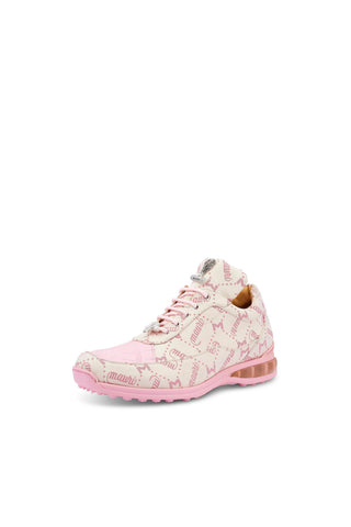 Mauri 8900/8 Overlord Cream & Taste of Berry Exotic Crocodile / Fabric Casual Sneakers (MA5425)-AmbrogioShoes