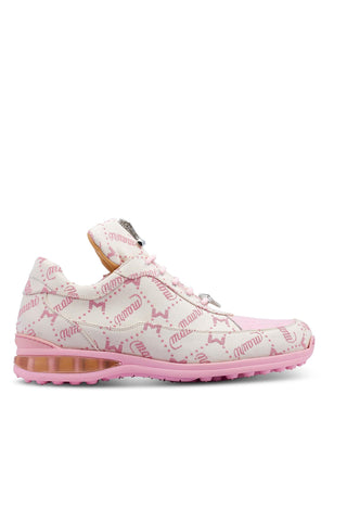 Mauri 8900/8 Overlord Cream & Taste of Berry Exotic Crocodile / Fabric Casual Sneakers (MA5425)-AmbrogioShoes