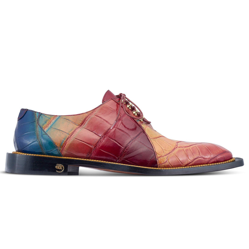Mauri Candyman 4948/2 Men's Shoes Multi Color Exotic Alligator Oxfords (MA5469)-AmbrogioShoes