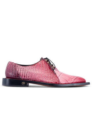 Mauri Candyman 4948/2 Ruby Red Combo Exotic Alligator Oxfords (MA5468)-AmbrogioShoes