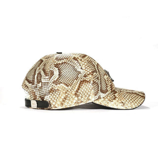 Mauri Cap H65 Men's Beige Exotic Snake-Skin Hat (MAH1016) (Special Order)-AmbrogioShoes