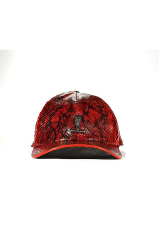 Mauri Cap H65 Men's Exotic Snake Skin Hat (MAH1017)-AmbrogioShoes