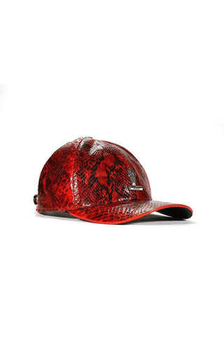 Mauri Cap H65 Men's Exotic Snake Skin Hat (MAH1017)-AmbrogioShoes