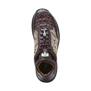 Mauri Carange 8741/2 Men's Shoes Ostrich Skin / Hornback Crown / Fabric Sneakers (MA5269)-AmbrogioShoes