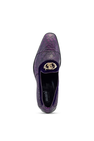 Mauri Count 3215 Exotic Alligator Skin & Velvet Slip-On Loafers (MA5473)-AmbrogioShoes