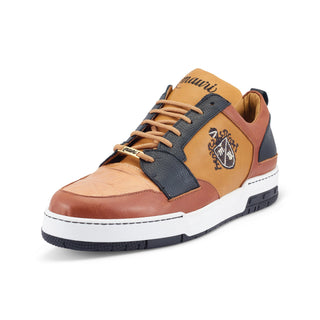 Mauri Crest 8461 Men's Shoes Exotic Crocodile Skin & Calf-Skin Leather Sneakers (MA5493)-AmbrogioShoes