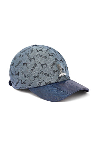 Mauri H65 Ostrich Skin & Fabric Hat-AmbrogioShoes