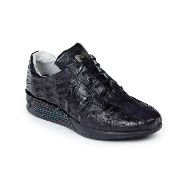 Mauri Men's Black Baby Croc Hand-Painted Sneakers 8547 (MA4519)(Special Order)-AmbrogioShoes