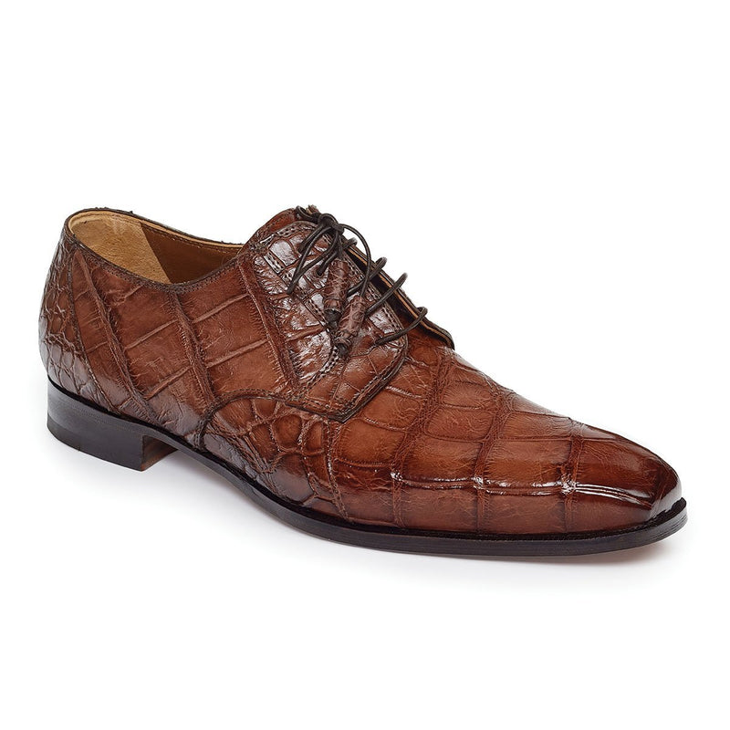 Mauri Mens Shoes Sport Rust Burnished Alligator Oxfords Art 1059 (MA4644)(Special Order)-AmbrogioShoes