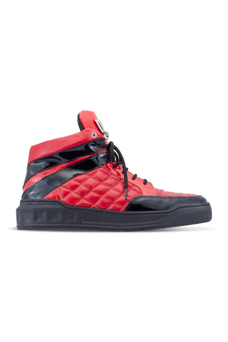 Mauri Notorious 8499 Exotic Crocodile Skin / Patent / Calf-Skin Leather High-Top Sneakers (MA5496)-AmbrogioShoes