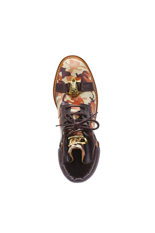 Mauri Rambo 4980 Camouflage Brown Exotic Alligator / Calf-Skin Leather Boots (MA5275)-AmbrogioShoes