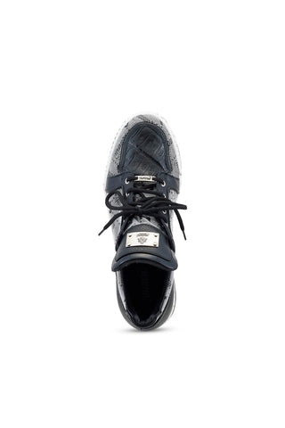 Mauri Supreme 8440/1 Exotic Crocodile Skin / Fabric / Calf-Skin Leather Sneakers (MA5490)-AmbrogioShoes