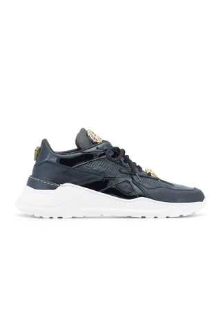 Mauri Swift 8464/2 Black Crocodile / Nappa & Patent Casual Sneakers (MA5511)-AmbrogioShoes