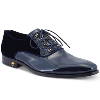 Mauri Tycoon 4993 Men's Shoes Alligator/ Velvet / Patent Leather Formal / Oxfords (MA5476) (Special Order)-AmbrogioShoes