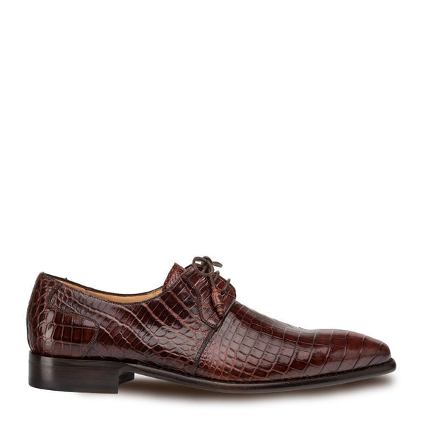 Mezlan 4574-J Moscow Men's Designer Shoes Sport Brown Alligator Plain Toe Oxfords (MZS3182)-AmbrogioShoes