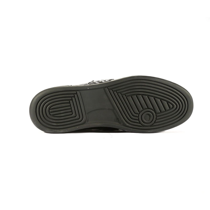 Mezlan 4698-F Men's Shoes Black Exotic Caiman Crocodile / Suede Leather Sneakers (MZS3326)-AmbrogioShoes