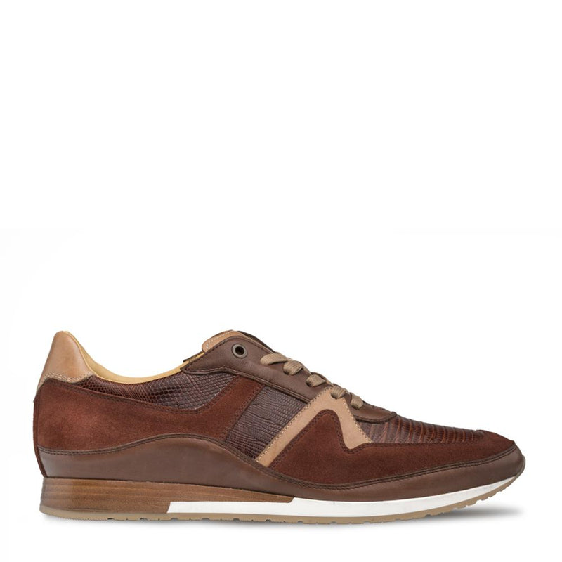 Mezlan 4766-L A802 Men's Shoes Brown Genuine Lizard / Suede / Calf-Skin Leather Sneaker (MZ3314)-AmbrogioShoes