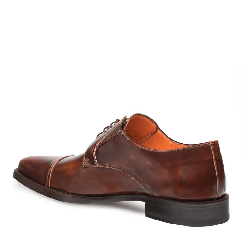Mezlan 9724 Emilio Men's Shoes Tan Calf-SKin Leather Cap-Toe Oxfords (MZ3271)-AmbrogioShoes