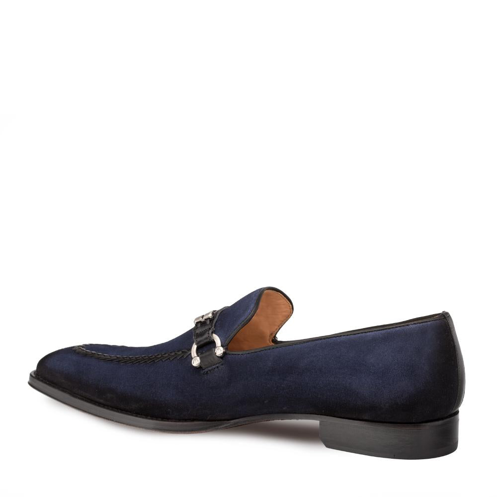 Mezlan 9728 Halsey Men's Shoes Blue Suede Leather Horsebit Loafers (MZ ...