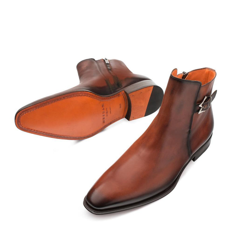 Mezlan 9862 Conor Men's Shoes Cognac Calf-Skin Leather Boots (MZ3288)-AmbrogioShoes