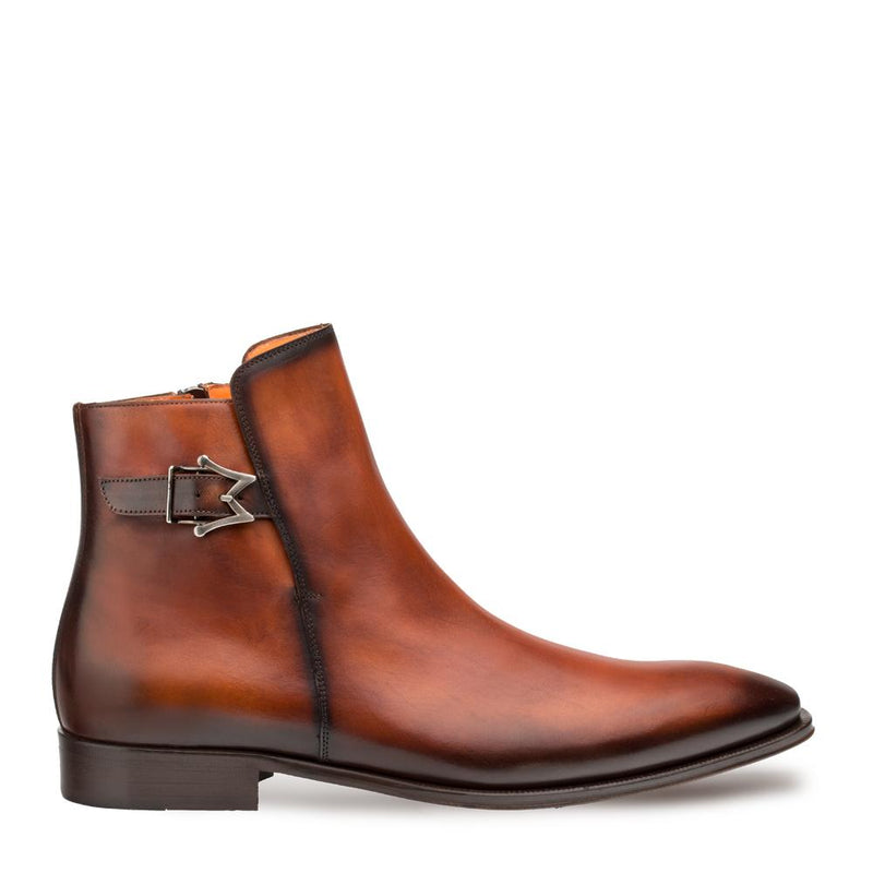Mezlan 9862 Conor Men's Shoes Cognac Calf-Skin Leather Boots (MZ3288)-AmbrogioShoes