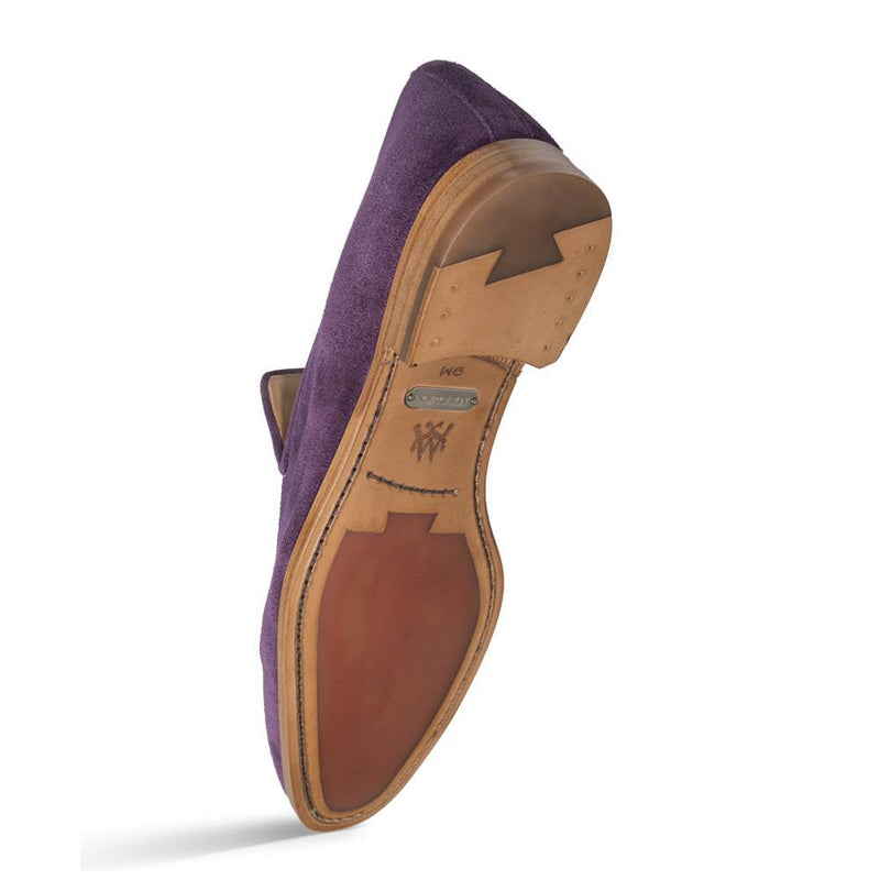 Mezlan 9899 R607 Men's Shoes Purple Suede Leather Tassel Loafers (MZ3356)-AmbrogioShoes