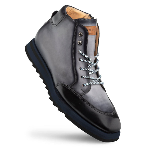 Mezlan A20452 Men's Shoes Graphite Calf-Skin Leather High-Top Hybrid Boots (MZ3532)-AmbrogioShoes