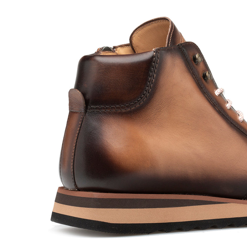 Mezlan A20452 Men's Shoes Tan Calf-Skin Leather High-Top Hybrid Boots (MZ3531)-AmbrogioShoes