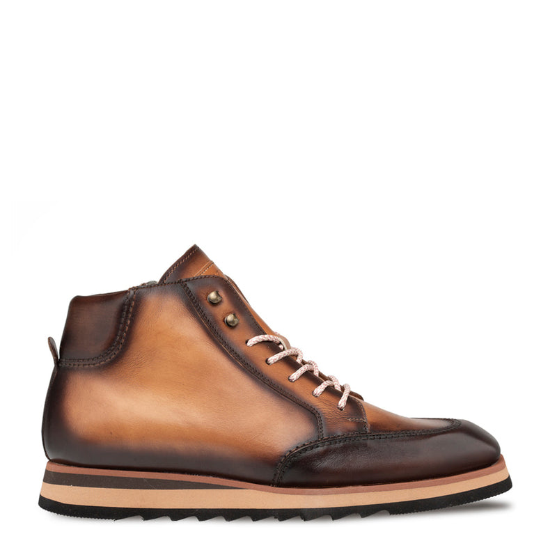Mezlan A20452 Men's Shoes Tan Calf-Skin Leather High-Top Hybrid Boots (MZ3531)-AmbrogioShoes