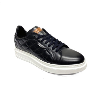 Mezlan A20456 Men's Shoes Quilted Calf-Skin Leather Casual Sneakers (MZ3545)-AmbrogioShoes