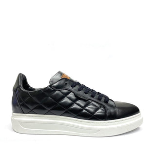 Mezlan A20456 Men's Shoes Quilted Calf-Skin Leather Casual Sneakers (MZ3545)-AmbrogioShoes