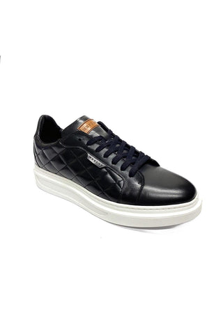 Mezlan A20456 Quilted Calf-Skin Leather Casual Sneakers (MZ3545)-AmbrogioShoes