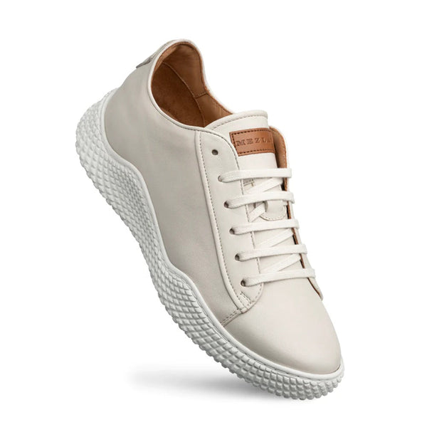 Mezlan A20604 Men's Shoes White Calf-Skin Leather Casual Sneakers (MZ3601)-AmbrogioShoes