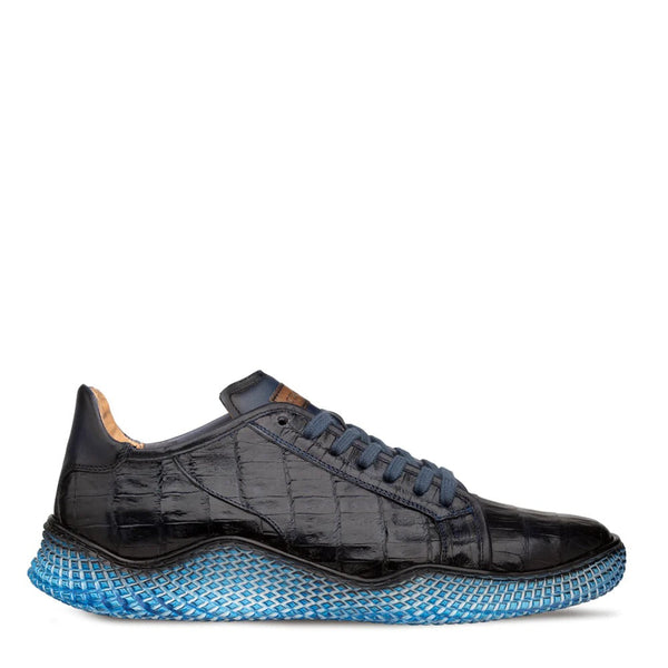 Mezlan AX4936-F Men's Shoes Blue Exotic Crocodile Super Sneakers (MZ3593)-AmbrogioShoes